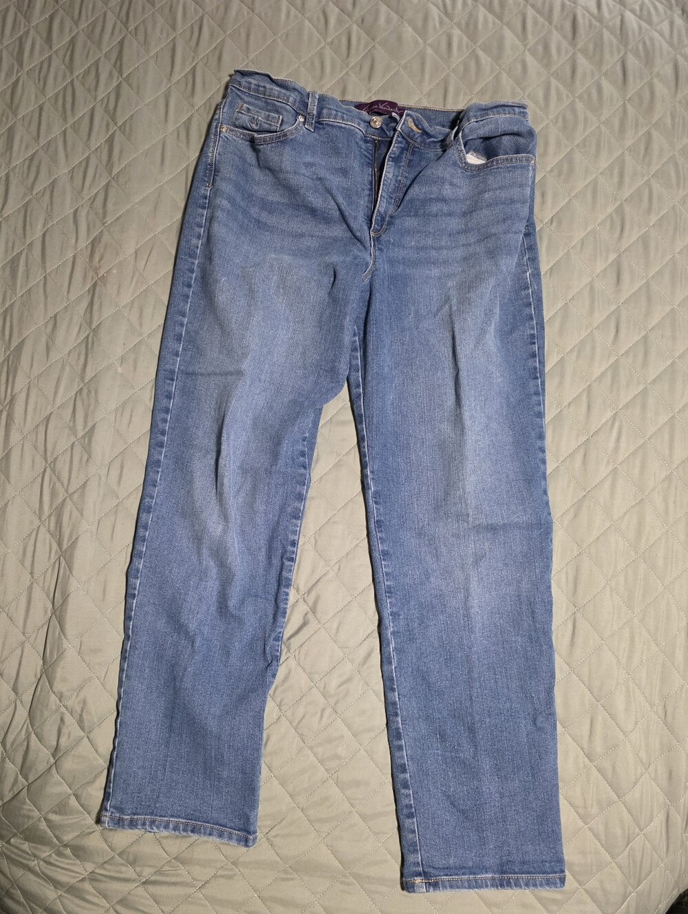 👖 Womens Blue Straight-Leg Jeans Sz 14